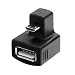 Produktbild SystemS 180° gewinkelt Winkel unten Winkelstecker Micro USB Male auf USB A Female OTG On The Go Host Adapter Converter Stecker
