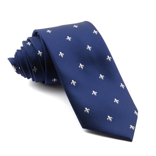 Cencibel Smart Casual Corbata Flor de Lis (Marino-Blanco)