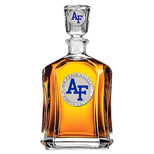 Image of Heritage Pewter US AIR FORCE ACADEMY Capitol Decanter | 24 OZ Whiskey Decanter for Liquor with Airtight Stopper | Expertly Crafted Pewter Glass