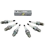 Fyue-Auto 6 PCS 3199 Spark Plugs Double Laser Platinum Upgrade Set for 1998-2006 325Ci X3 X5 325xi...