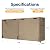 VIVOHOME 8ft Firewood Log Rack Cover, Heavy Duty 600D Oxford, Double Layer Outdoor Weather Resistant 8ft Heavy Duty Firewood Rack Log Holder with Carrier Bag, Metal Wood Pile Storage