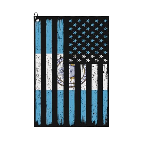 MCSVCH Atlantic City Flag Golf Towel 24"x16" with Carabiner