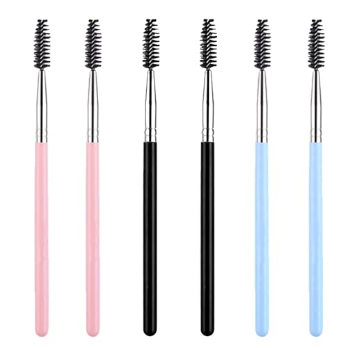 Cepillo de pestañas, 6 Pcs Peine de Pestañas, Cepillo de Cejas, Cepillos de Pestañas Reutilizable, Herramientas de Maquillaje
