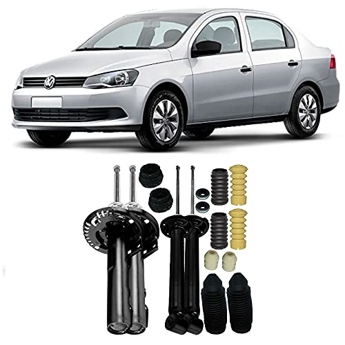 04 Amortecedores + 04 Kits Batentes Voyage G6 2013 Até 2019 - Dianteiro e Traseiro