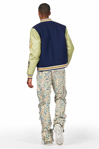 Men's Ayara Beige/Multi Slim Tapestry Flare Jean in4