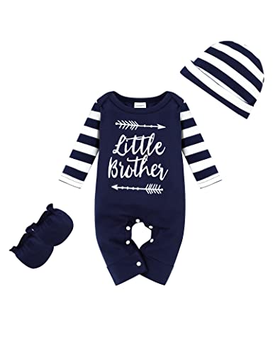 Image of Rutoe Newborn Baby Boy Romper Stripe Sleeve Outfits Jumpsuit Baby Boy Summer Clothes One Piece Romper