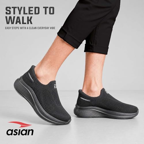 Image of ASIAN Wonderwalk Pro-01 Men's Premium Walking Shoes with Lightweight Knit Design | Soft Cushion Comfort, High-Grip Outsole, Breathable Knit and Supportive Daily Walk Performance