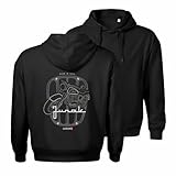 TOPSLANG Motorrad Hoodie Sweatshirt mit Kapuze auf dem Rücken mit Motorradmotiv Junak M10 (DE/NL/SE/PL, Alphanumerisch, M, Regular, Regular, Schwarz)