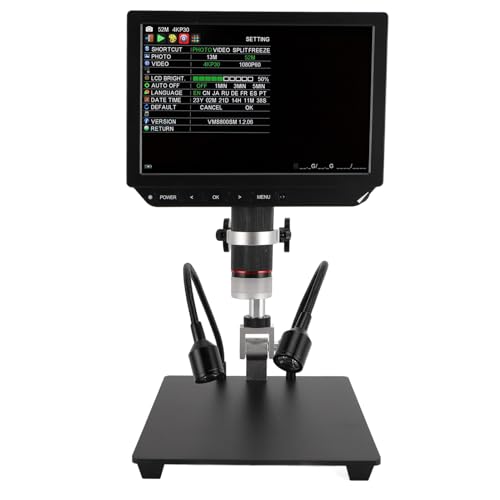 Microscopio digital 8 pulgadas contra la fatiga visual en reparaciones electrónicas 4K