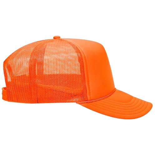 Image of OTTO Polyester Foam Front 5 Panel High Crown Mesh Back Trucker Hats in 97, Bulk, Wholesale