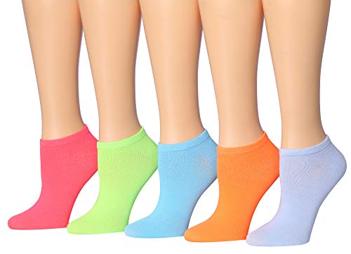 Tipi Toe Women's 20 Pairs Solid Colored Low Cut/No Show Socks, In Basic & Colourful Packs (Regular & Plus Size) #TOP2