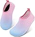 JIASUQI Fashion Barefoot Sports Water Aqua Water Shoes Beach Sandals Gradient Blue Pink US 8-8.5 M Toddler