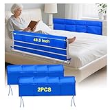 Bed Rail Padding Cushion for Hospital Bed Rails Pads Covers for Elderly Adults Safety Bed Guard Side Rails Bumper Sides Half Rail Cover Seniors Medical Bed Railings Pads Barrier Protector - 2PCS