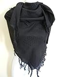 SM Solid Black Arab Shemagh Head Scarf Neck Wrap Face Cover Tactical Military Army