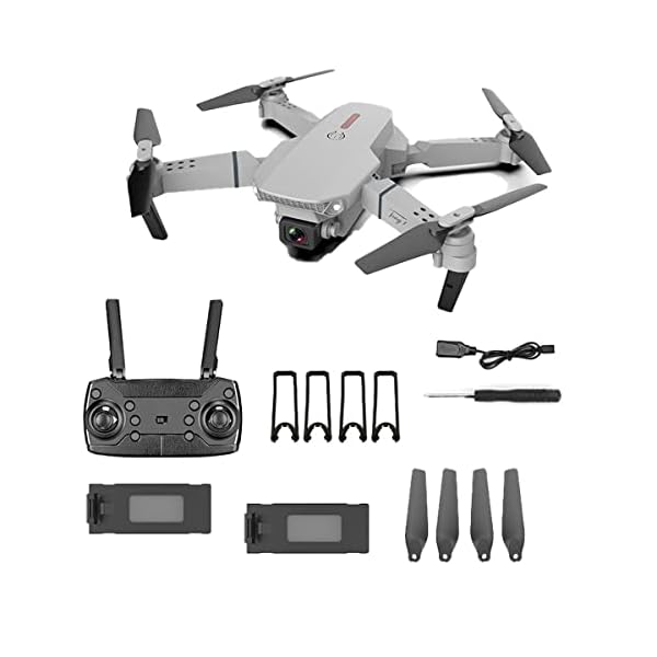 SWETIY Drohne, Drohne Mit Kamera 4K GPS Flugzeit 20 Minuten, Ultraleichter Und Faltbarer Drohnen-Quadkopter, G-Sensor, 2…