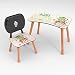 Produktbild ANRO Kindertisch mit Stuhl Kindersitzgruppe Kinder Tisch Stuhl Set Holz für Kleinkinder Motiv Drumms für Jungs und Mädchen