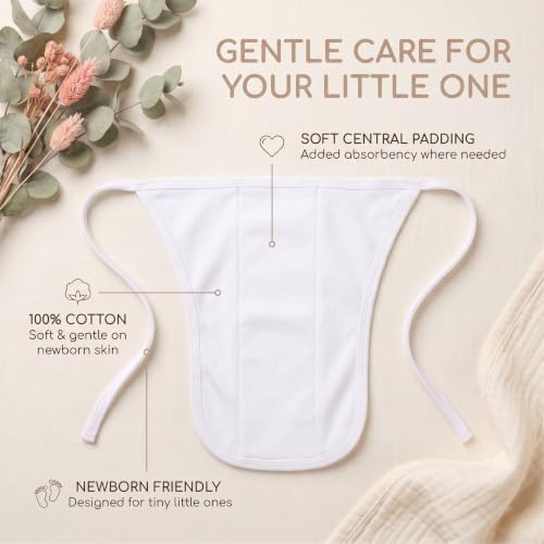 Image of Blushbaby Pack of 8 - Pure Cotton Padded Nappy for Newborn Baby 0-3 Months | Double Layered, Extra Soft & Breathable Cotton Langot | Reusable & Washable Cotton Nappy for Baby Boy & Girl | Newborn Baby Essentials