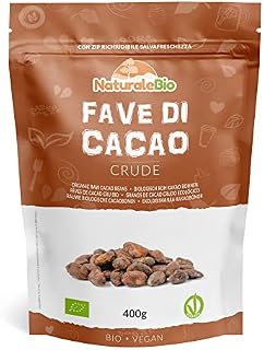Ziarna Kakao Surowe Organiczne 400g. Bio, naturalne i czyste. Wyprodukowane w Peru z kakaowca (Theobroma Cacao). NaturaleBio