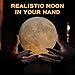 RUIXINDA Levitating Moon Lamp, Magnetic Floating Moon Lamp Spinning Luna Night Light with 3 Color Modes, for Home Office Desk Decor, Bedroom Unique Lamps, Cool Tech Gadgets Gift for Women Kids