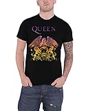 queen band t shirt womens  Queen T Shirt Gradient Crest Classic Band Logo Nuevo Oficial De Los Hombres Size XL