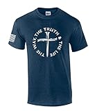 Jesus The Way The Truth The Life John 14:6 Scripture Nail Cross Herren-T-Shirt, kurzärmelig, Grafik-T-Shirt, Marineblau (Heather Navy), 6X-Groß