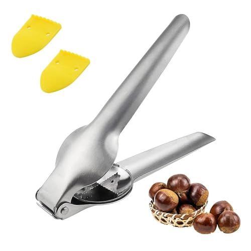 UBERMing Taglia Castagne in Acciaio Schiaccianoci Clip Taglia Castagne Noce Pinze Multifunzione Taglio della Castagna Pinza per Castagne e Nocciole e Altre Noci