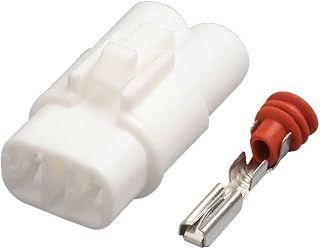 Hengliang Store 2/10/20/50 / Sets 2 Pin Impermeable automotriz eléctrico eléctrico Conectores Blancos Auto Masculina Hembra cableado Socket 6187-2171 6180-2181 (Color : 2p Female, Size : 10 Sets_2