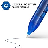 Pióro kulkowe rOtring | Końcówka igłowa (0,5 mm) – końcówka kulkowa do precyzyjnego pisania | Niebieski atrament | 12 szt.