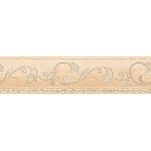 A.S. Création Zelfklevende rand Only Borders boord klassiek bloemen 5,00 m x 0,13 m crème Made in Germany 895813 8958-13