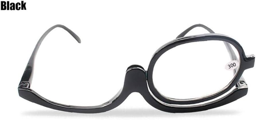 Amazon.co.jp: メイクアップ 折りたたみ メガネ 単レンズ 回転メガネ