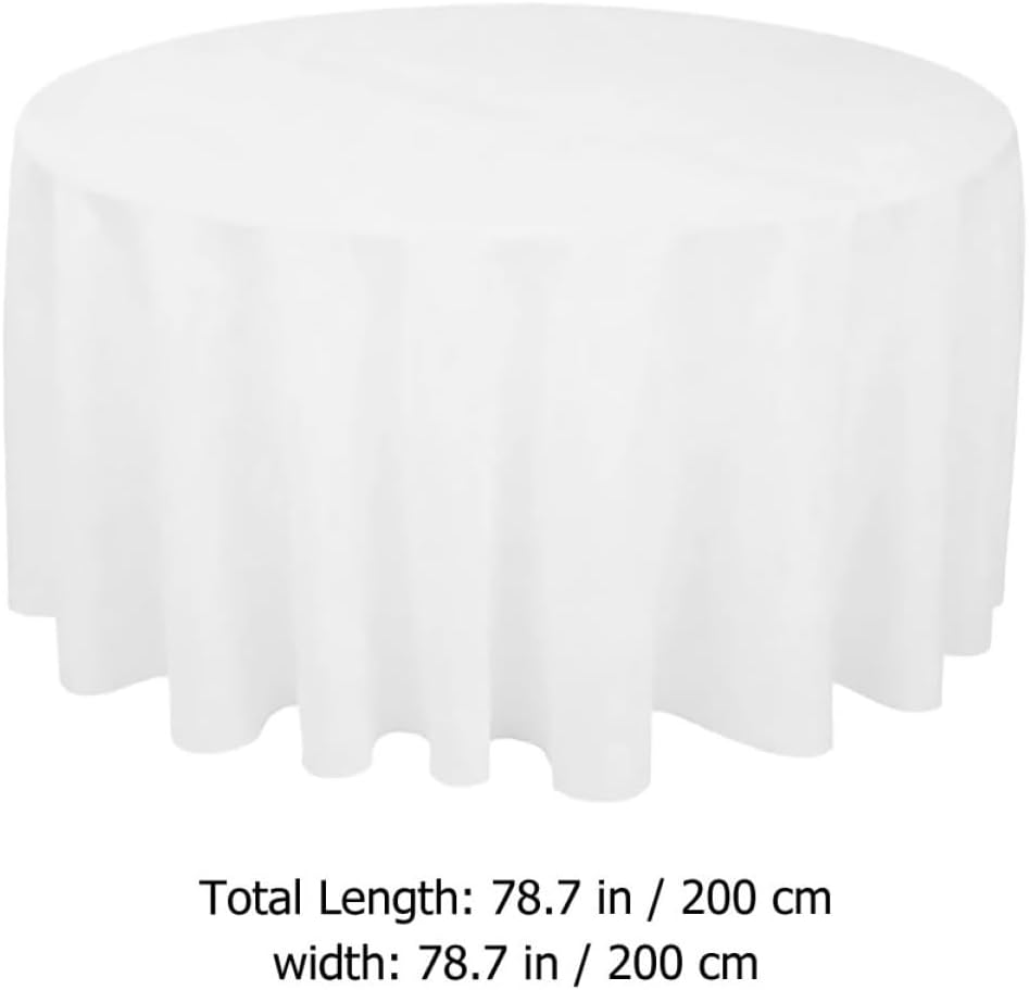 PRETYZOOM 1Pc Solid Color Round Tablecloth for Weddings and Home Parties Dinner Table Cover Elegant Table Decor for Banquets and Celebrations