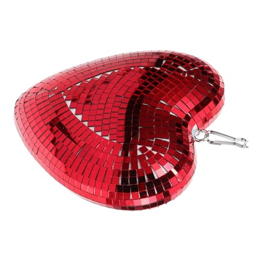 Colgante disco en forma de corazón con espejo reflectante CHILDWEET para fiestas, bodas, hogar y eventos temáticos miniatura 6