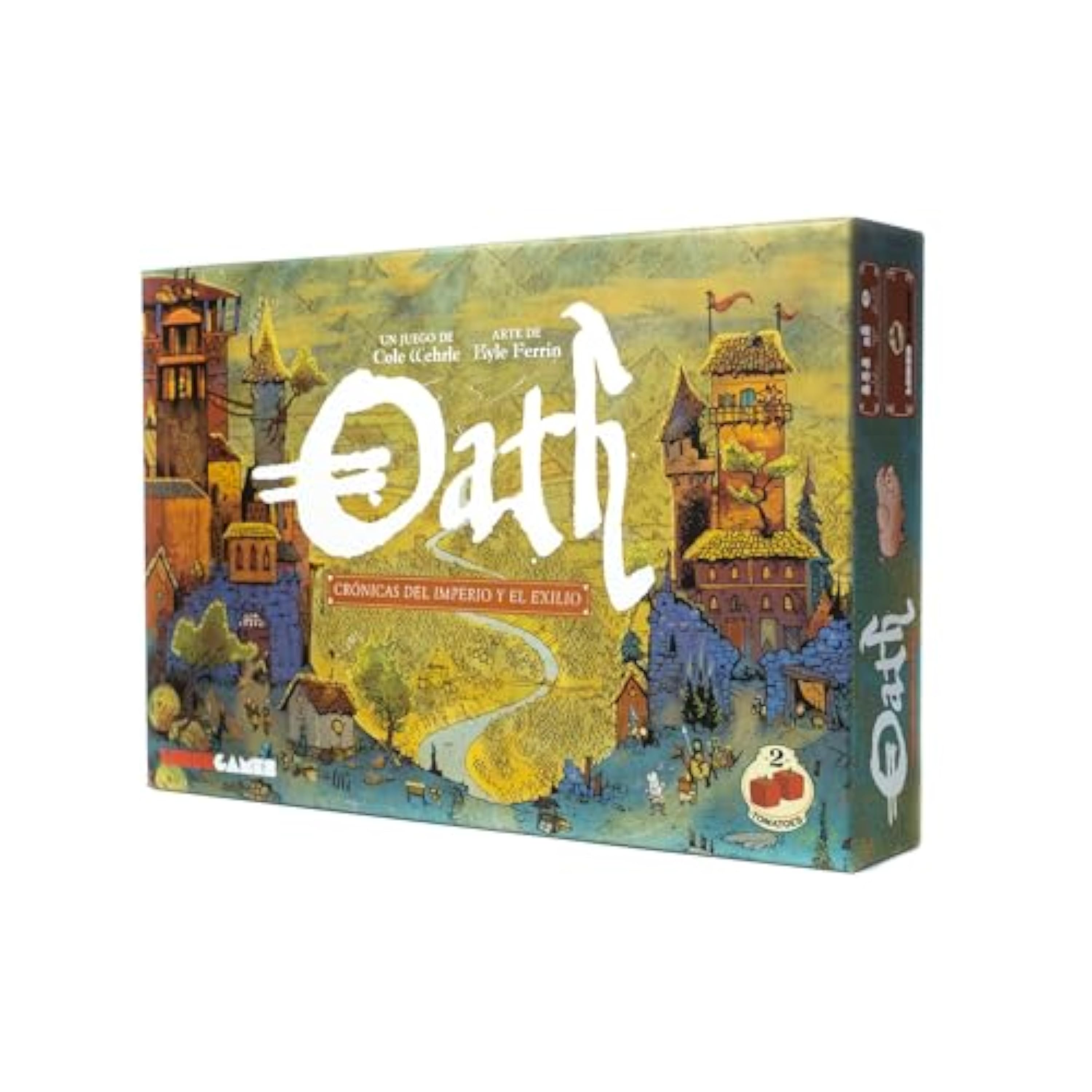 2Tomatoes Games | Oath: Crónica del Imperio y el Exilio | Juego de Mesa Competitivo | Escribe la Historia de una Tierra Antigua | Español, Inglés, Francés | 1-6 Jugadores | Temática: Fantasía
