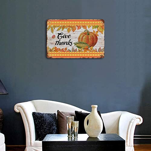 Panneau aluminium déco automne avec citrouilles et message