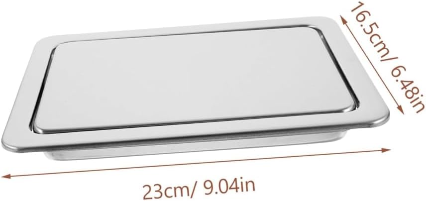 Trash Can with Lid Accessories for Desktop Accessories Trash Can Covers Stainless Steel Garbage Can Built-in Flap Covers Balance Flap Cover Kitchen Accessory Tr,Silver B