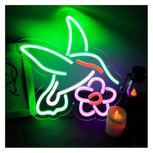 Enseigne lumineuse au néon colibri avec lumière à intensité variable pour un décor moderne