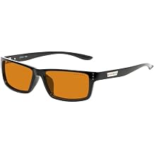 Gunnar - Gaming and Computer Glasses - Blocks 98% Blue Light - Riot, Onyx, Amber Max Tint, 57 mm
