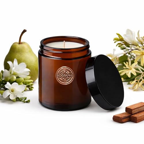 Image of Pear & Freesia Candle | Non Toxic | Clean Burning | Highly Scented Luxury Pear and Freesia Candle | 40+ Hrs Burn Time