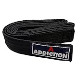 Addiction Martial Arts Belt Set, Assorted Colours, Cotton (Black)