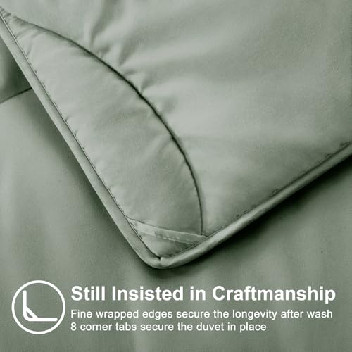 Image of MEELUS Lightweight Comforter Cooling Sage Green, All Season Duvet Insert