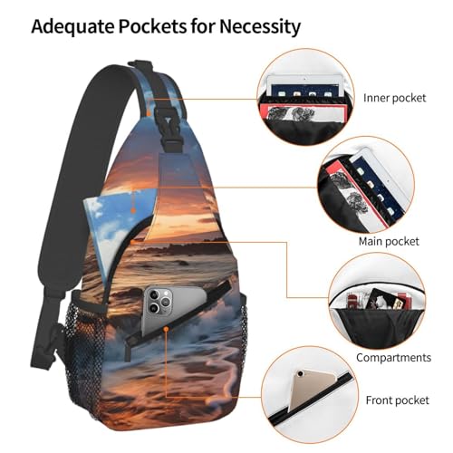 Mochila Bandolera Negra Compacta para Hombre y Mujer miniatura 3
