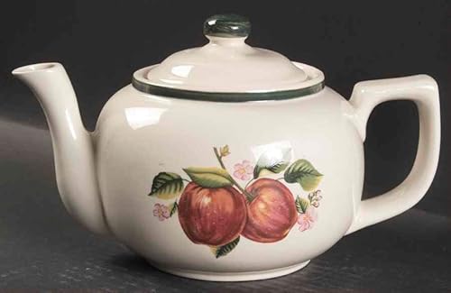 Apples, Casuals by China Pearl, Stoneware Teapot