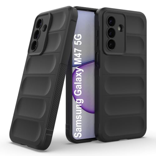 Image of Zapcase Back Case Cover for Samsung Galaxy M47 5G | Compatible for Samsung Galaxy M47 5G Back Cover | Liquid Silicon Magic Case with Camera Protection | Black