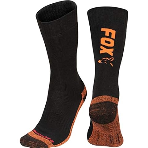 FOX Black and Orange Thermolite Athletic Socks Cover