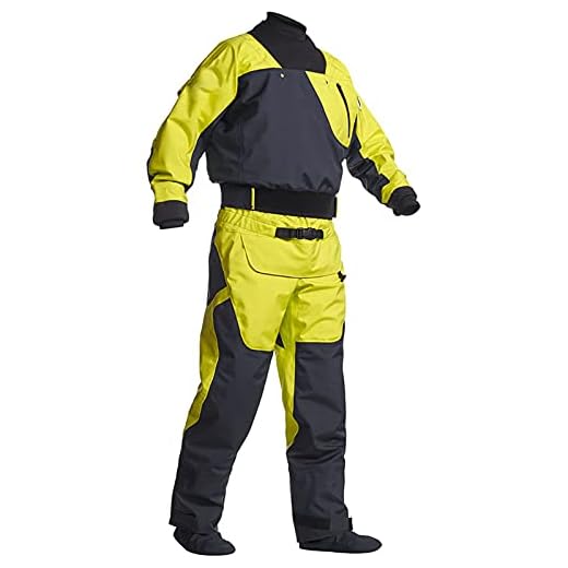 Dry Suits for Men in Cold Water Kayaking,Demanding Whitewater Paddling,River Snorkeling,Ocean Padding,Neoprene Diving/Zipper (Yellow, XXL)