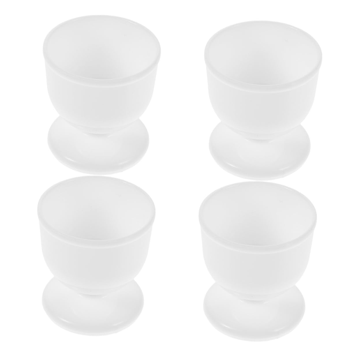 HEALLILY 4pcs Plastic Egg Cups Soft Boiled Eggs Stand European Style Egg Holders Breakfast Egg Display Cup Stand for Dining Table Decorations