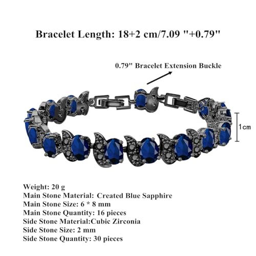 Image of LMXXVJ Fashion Tennis Bracelet Created Emerald White Gold Plated Charm Bracelet Gifts Jewelry for Women