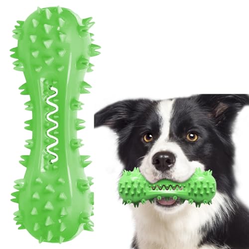 NHPY 1 Piezas Juguetes Perro,18 * 8Cm Huesos Para Perros, Silicona Juguete De Masticación Cepillo De Dientes Para Perros, Juguetes Dentales Para Masticadores Agresivos Para Pequeños Y Medianos(Verde)
