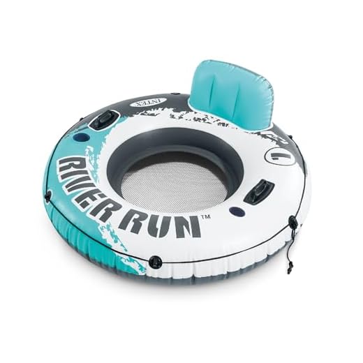 Intex Aqua River Run 1 Fire Edition Sport Lounge, Inflatable Water Float, 53" Diameter