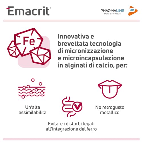 Pharma Line Emacrit Stick – Integratore Alimentare Di Ferro Con Acido Folico, Vitamine C, B6 E B12 Ad Alta Assimilabilità, 30 Stick Pack Orosolubili - 5